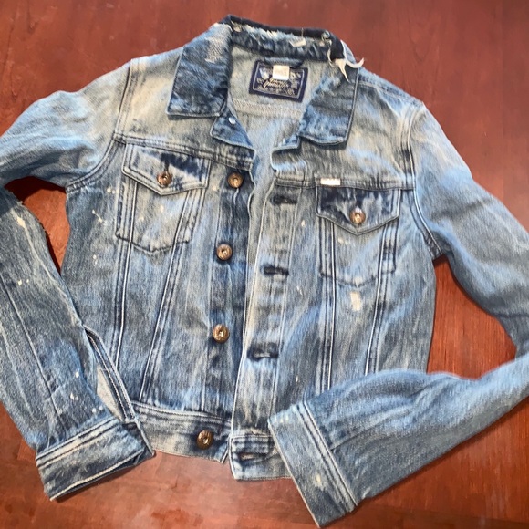 Diesel Jackets & Blazers - Diesel Distressed faded button up Jean jacket